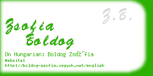 zsofia boldog business card